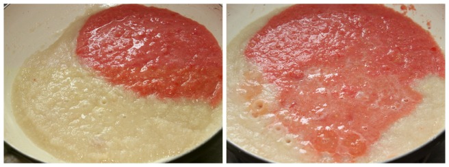 Add tomato puree and water